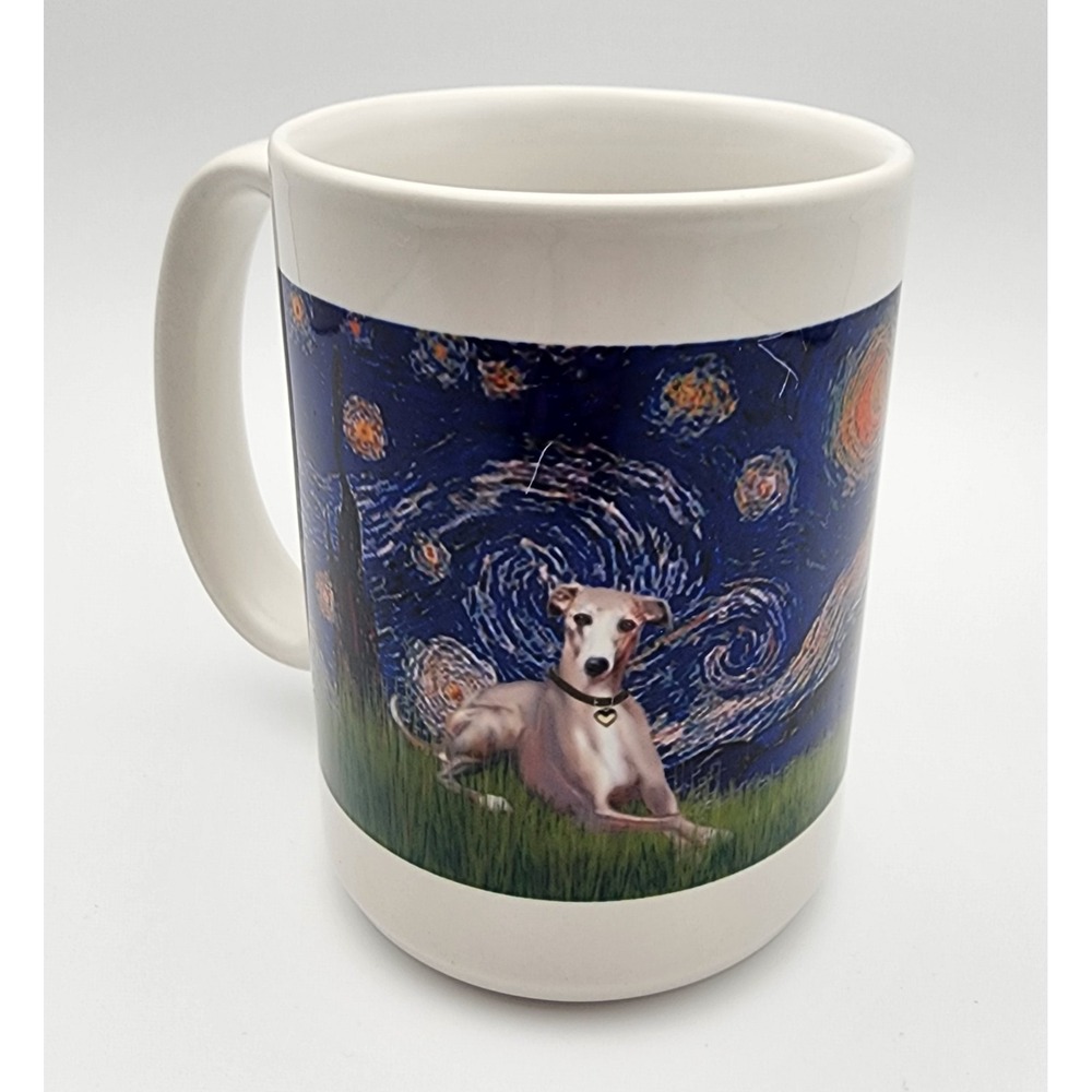 VAN GOGH STARRY NIGHT STYLE DOG MUG COFFEE TEA‎ CUP